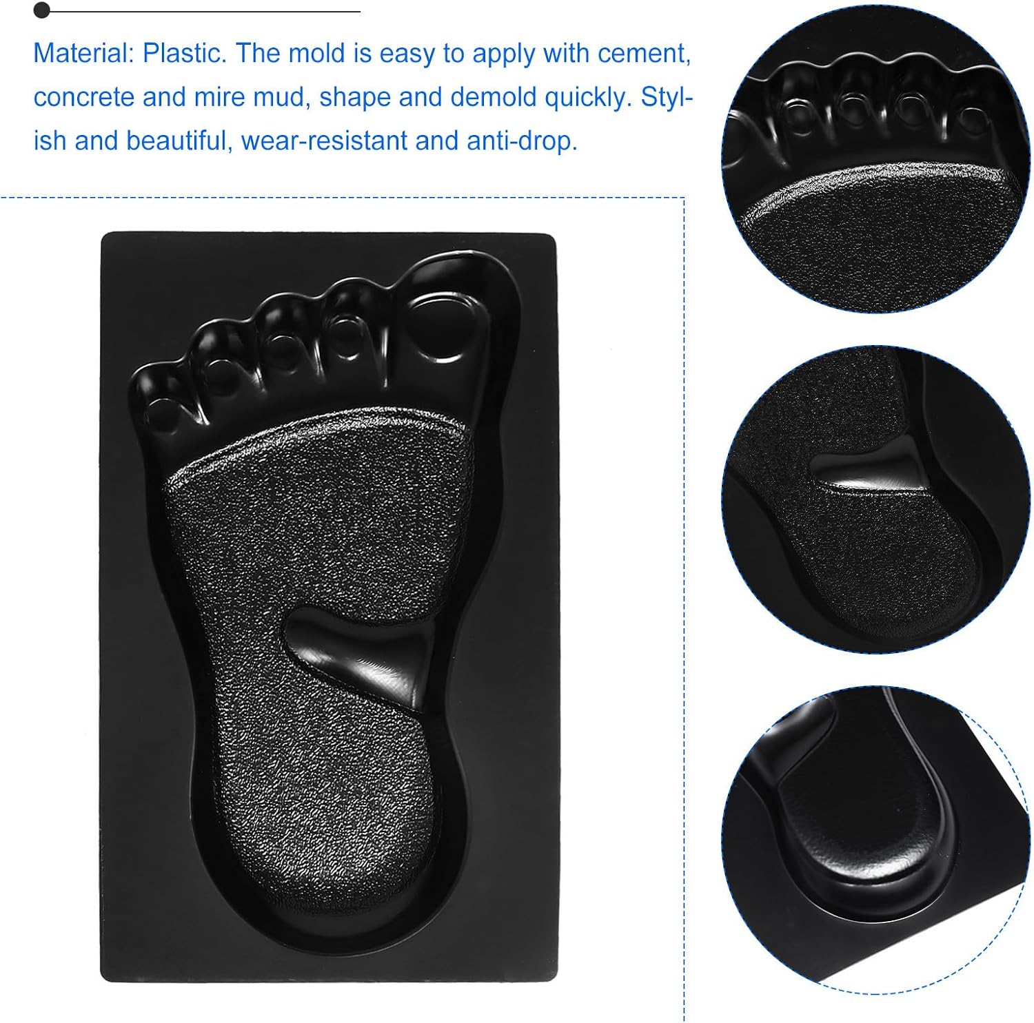 2 Pcs DIY Pavement Mold Floor Tile Mould Path Molding Maker for Garden Sidewalk Landscaping Concrete Paving Tool Outdoor Path Maker