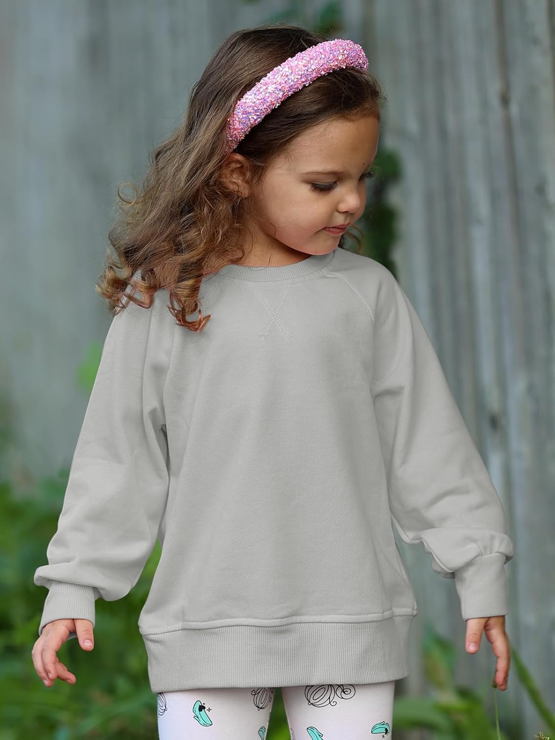 Haloumoning Baby Girls and Toddlers' Crewneck Sweatshirts Kids Long Sleeve Fall Pullovers 2-10 Years - Image 2