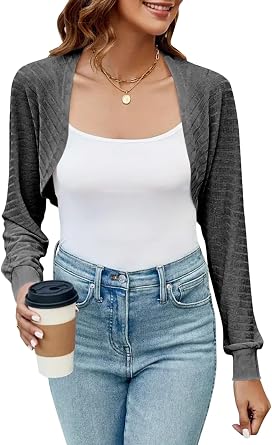 Imily Bela Womens Cropped Cardigan Shrugs