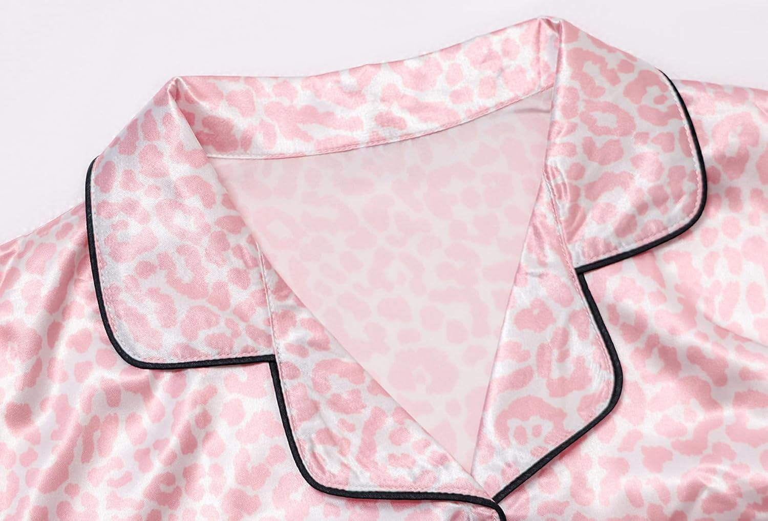 Schbbbta Girls Pajamas Set, 2 Piece Satin Silky Long Pjs Button-Down Sleepwear Soft Comfy Loungewear - Image 4