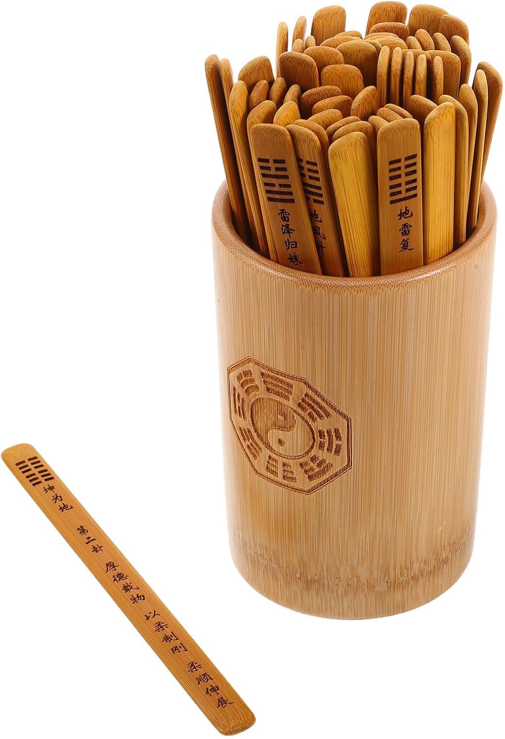 Traditional Fortune Telling Sticks for I Ching Divination, Cultural Enrichment with Delicate Design, Convenient Portability, for Meditation and Rituals, Size 13x8x8cm