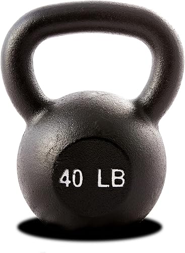 Vista 9 de York Barbell Kettlebell Weights – 5lb to 80lb Cast Iron Kettlebells with Matte Black Finish – Full Body Strength Training & CrossFit Conditioning