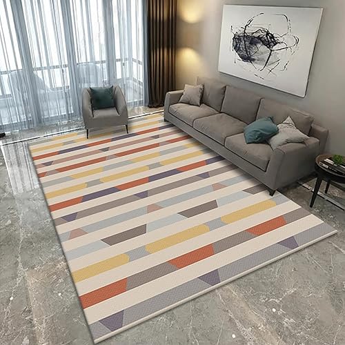 Miniatura 1 de ZZBBZZ-YJ Modern Rectangular Rug Living Room Bedroom Kitchen Carpet Bedside Balcony Corridor Entrance Home Absorbent Washable Durable Non-Slip Rug