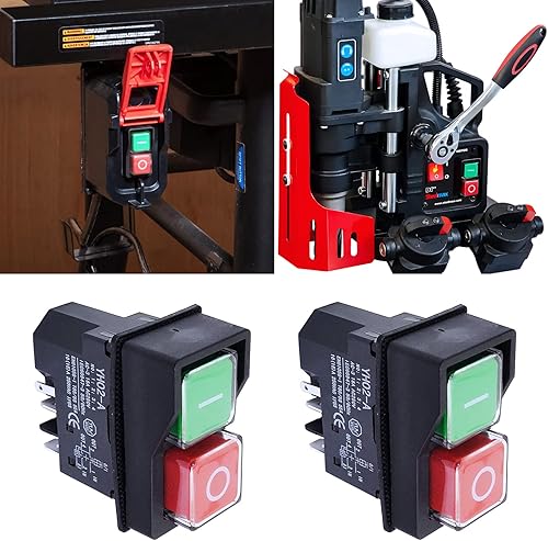 Miniatura 2 de Interruptor de encendido y apagado eléctrico IP55 botón rojo y verde 250 V para Belle Minimix mezclador de cemento interruptor eléctrico reemplazo