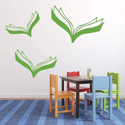 Miniatura 5 de Book Wall Decals - Flying Books Reading Themed Decor - Peel and Stick Removable Vinyl Sticker for Home, Playroom, Library or Classroom