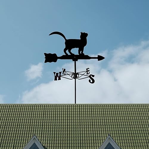 Miniatura 6 de KLKCMS Weathervane - Vane para montaje en techo de 29.5 in de alto, estaca artística, estilo clásico, adorno de dirección del viento para césped,