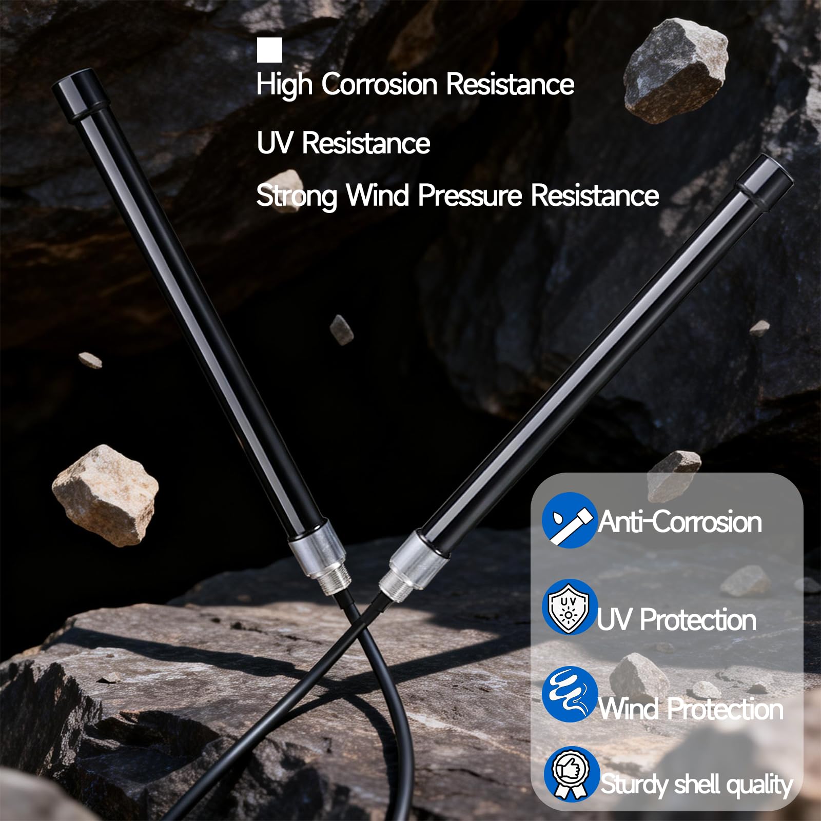 Bingfu Antenne 4G LTE 3G GSM Extérieur Fibre de Verre 6 dBi MIMO SMA Mâle | Fixation Murale, Étanche, Câble à Faible perte 3 m, pour Routeur CPE, Box SIM, Modem, Caméra, Passerelle IOT Cellulaire