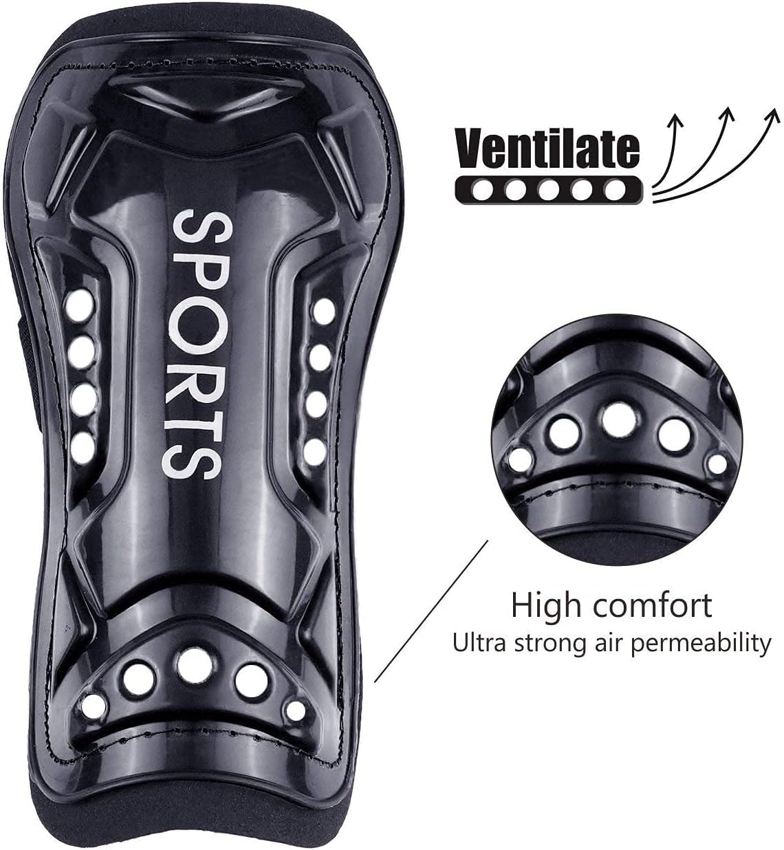 Geekism Sport Soccer Shin Guards Youth - 2 Pair 3 Sizes Shin Pads Child Calf Protective Gear 3-15 Years Old Girls Boys Toddler Kids Teenagers : Sports & Outdoors