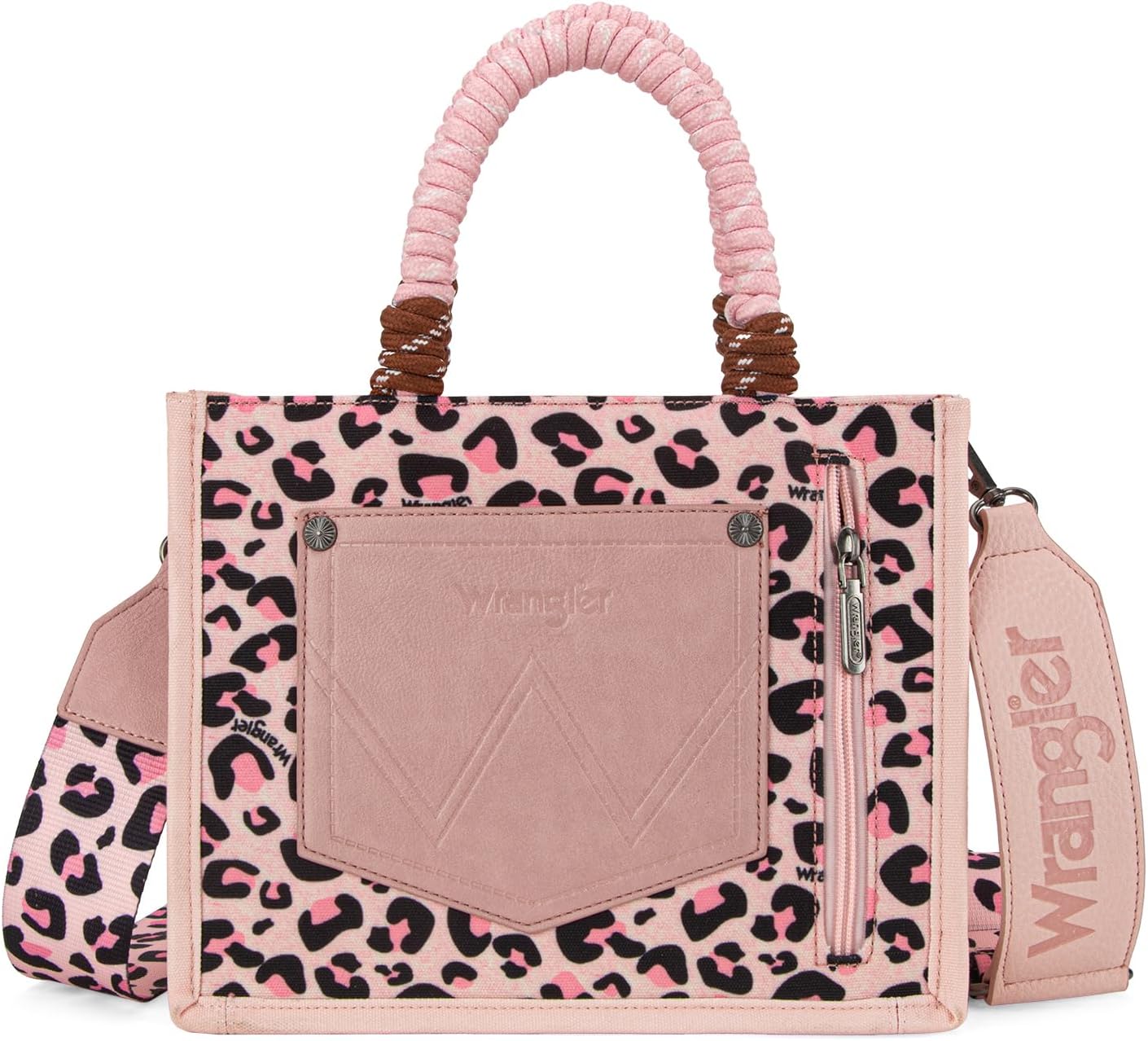 Montana West Wrangler Tote Bag Western Satchel Bags for Women with Braided Rope Handles - Image 5