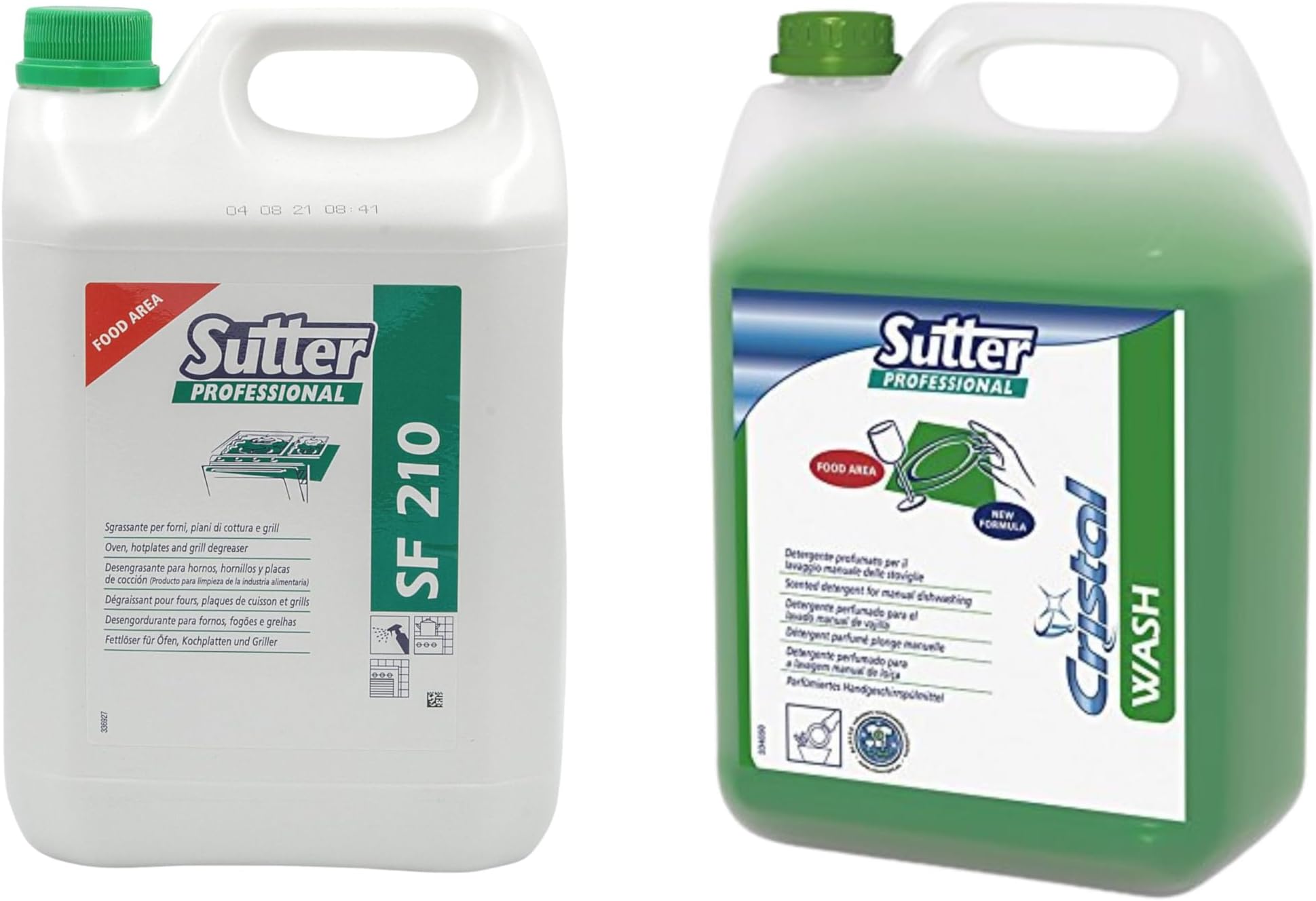 SES KITCHEN CARE COMBO SF 210 5 LTR OVEN HOBS GRILL CHIMNEY CLEANER & CRYSTAL WASH 5 LTR DISHWASH LIQUID DETERGENT (10LTR) HACCP CERTIFIED FOR KITCHEN