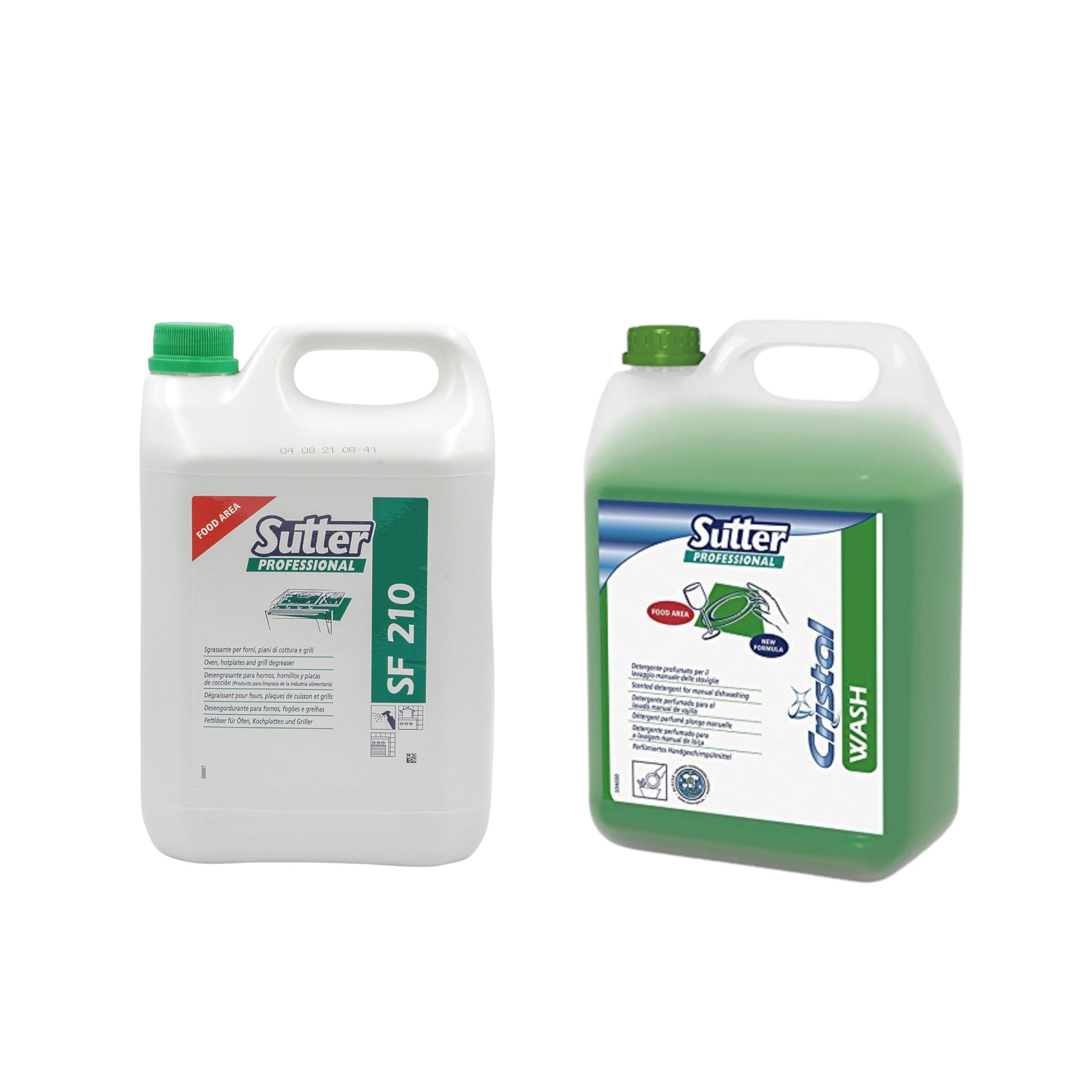 SES KITCHEN CARE COMBO SF 210 5 LTR OVEN HOBS GRILL CHIMNEY CLEANER & CRYSTAL WASH 5 LTR DISHWASH LIQUID DETERGENT (10LTR) HACCP CERTIFIED FOR KITCHEN