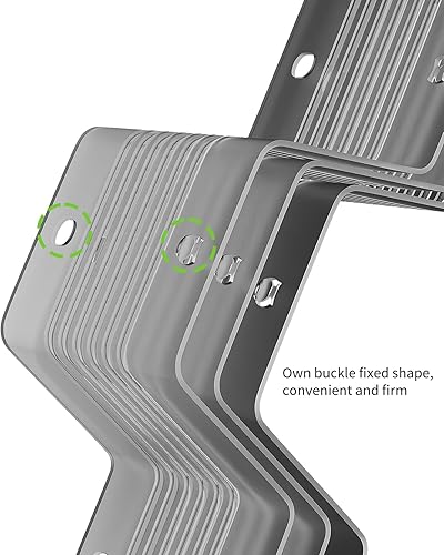 Miniatura 6 de Organizador para cajones con divisor en forma de panal de abejas, ajustable, para ropa interior, cinturones, bufandas, calcetines (gris (2 unidades))