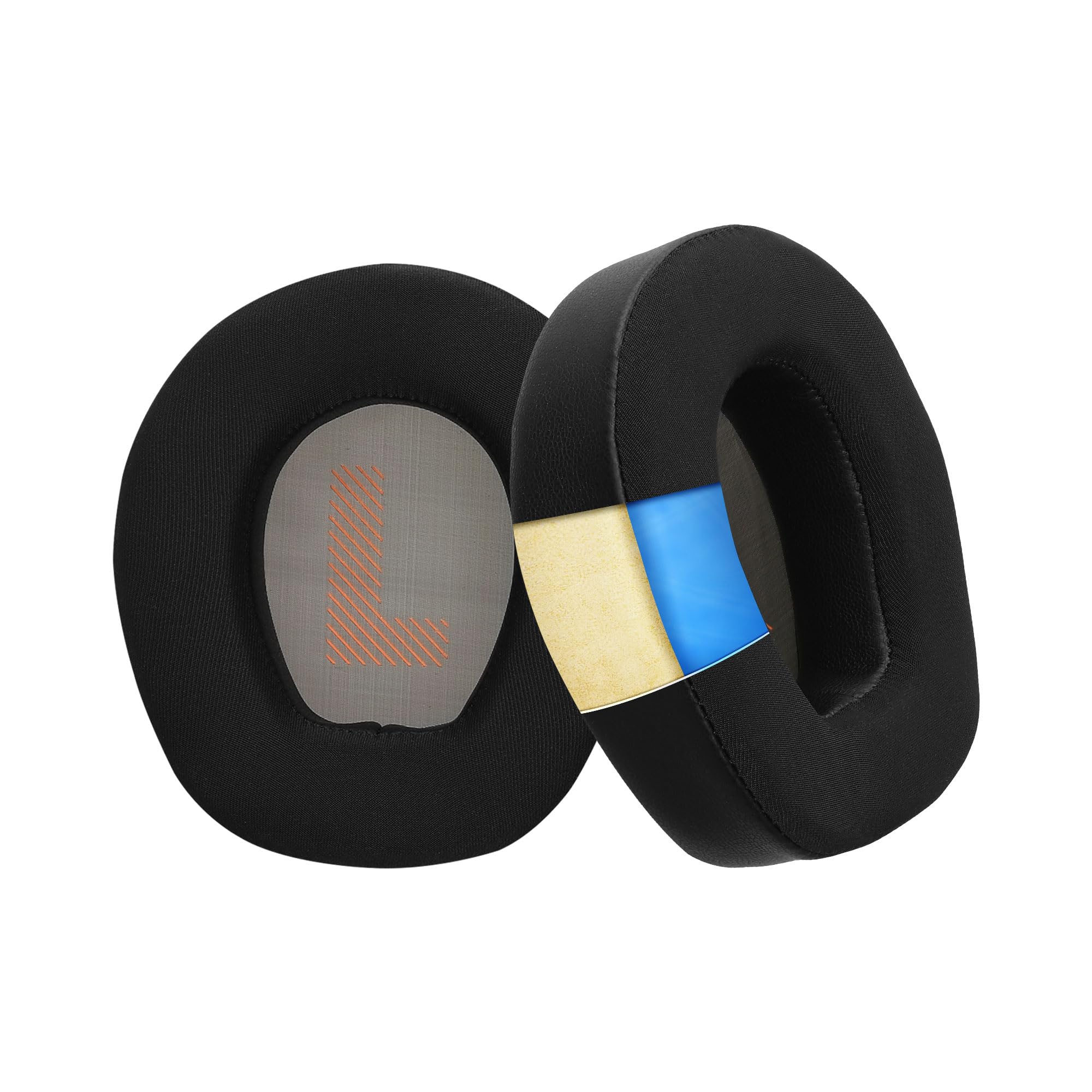 kwmobile Almohadillas de Repuesto Auriculares Compatible con JBL Quantum 300 / Quantum 200 (Set de 2) - Negro