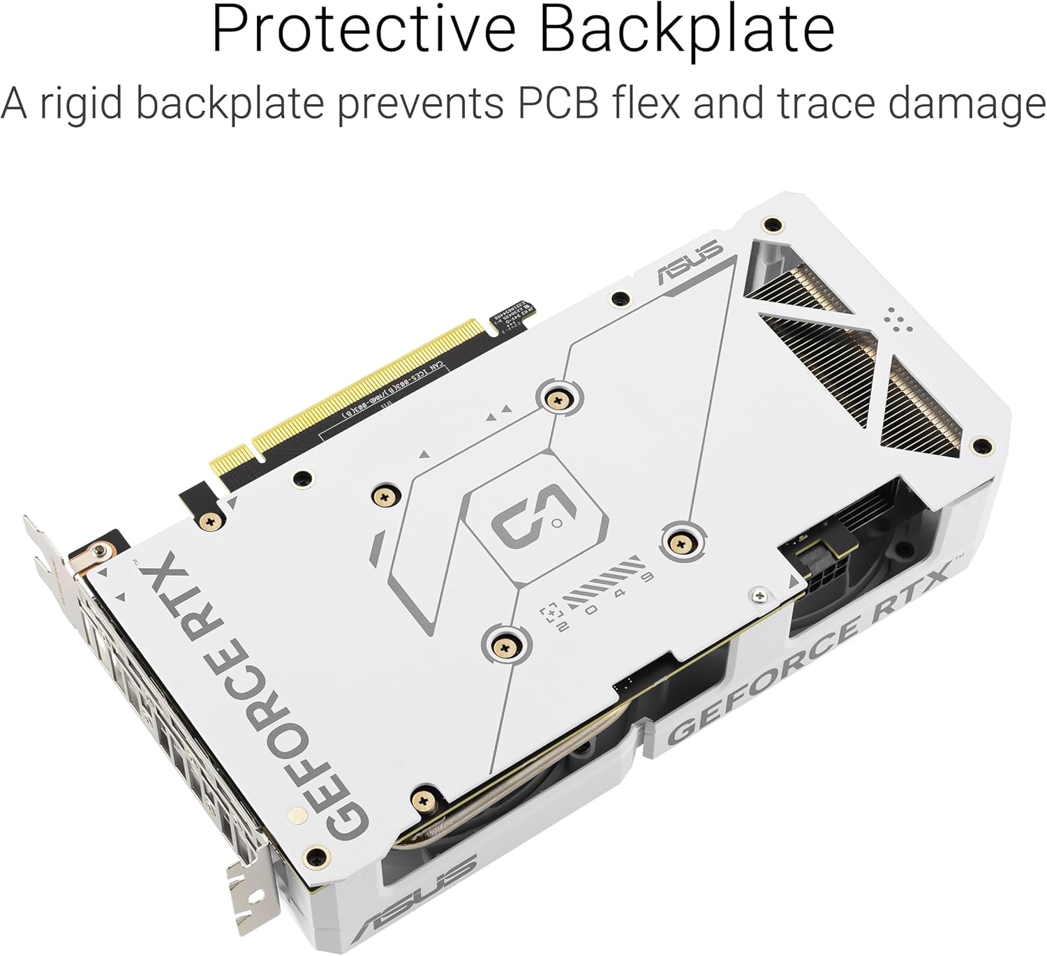 ASUS Dual GeForce RTX™ 4060 Ti EVO White OC Edition 8GB GDDR6 (PCIe 4.0, 8GB GDDR6, DLSS 3, HDMI 2.1a, DisplayPort 1.4a, Axial-tech fan design, 0dB technology, Protective Backplate, Auto-Extreme Tech)