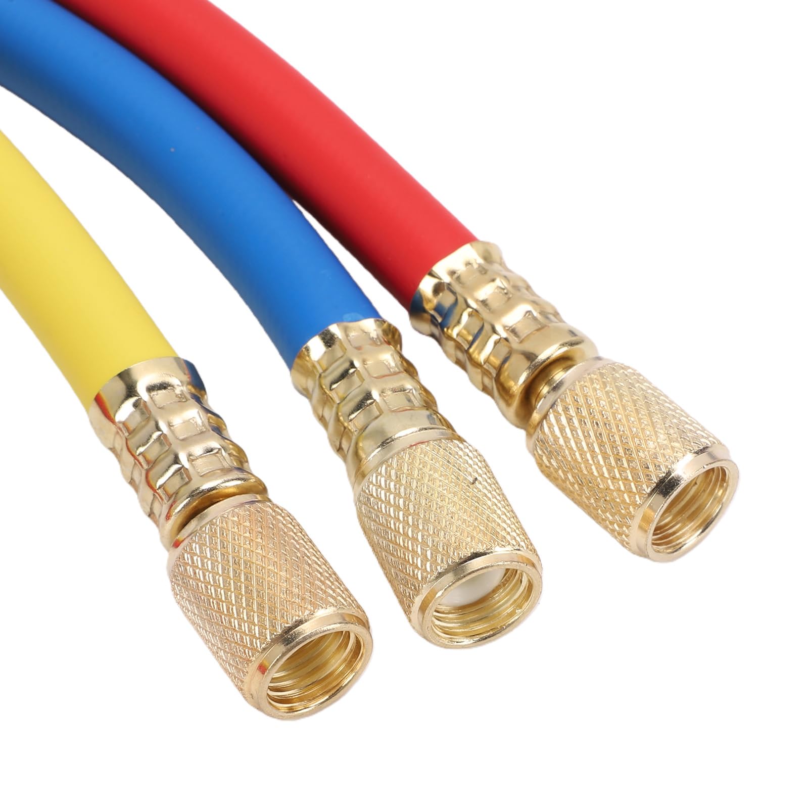 Fafeicy Juego de Manómetro de Colector de CA Kit de Manómetro Doble para R134a R22 R12 R502 con Mangueras de Carga Herramienta de Carga de Refrigerante HVAC Conector SAE 1/4 Uso D