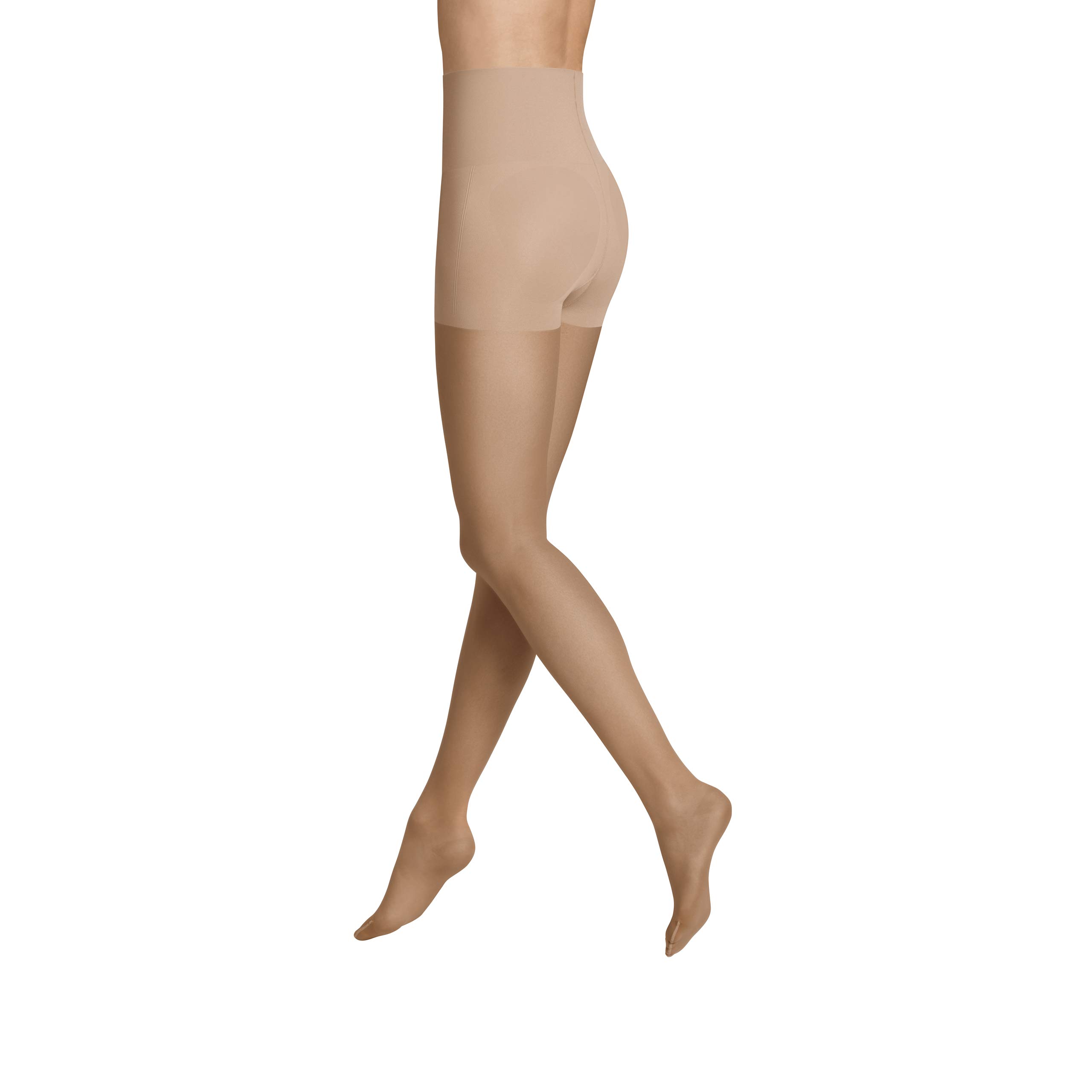 ITEM m6 Strumpfhose für Damen 15 DEN – Highwaist Tights in Hautfarbe mit Control Top – Bequeme Feinstrumpfhose ohne Zehen – Schicke Pantyhose mit Shaping Look