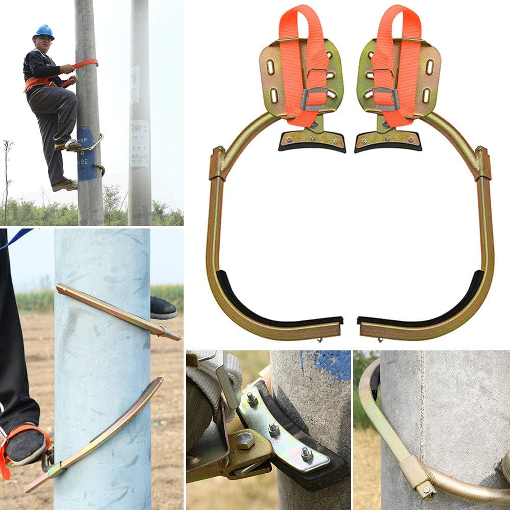 Tree Climbing Gear, Non-Slip Climbing Tree Spikes with Seat Belt, Stainless Steel Climbing Trees Tool for Electric Worker, Hunting Observation, Simple to Use,set-400model