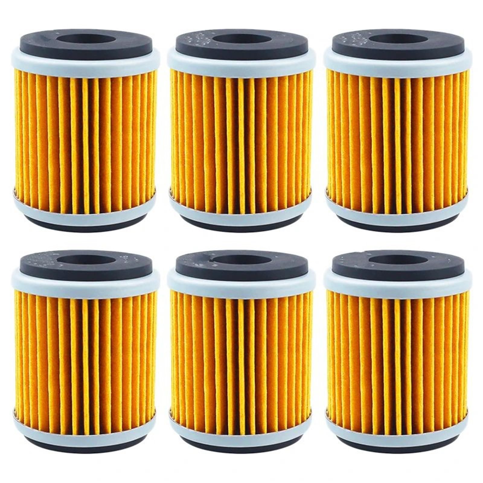 Filtro olio per Moto Filtro olio per motociclette Filtro olio per moto adatto per Yamaha Raptor YFM 250 WR125R WR125X WR250F WR250R WR250X WR450F YZ250F YZ250FX(6pcs-yellow)