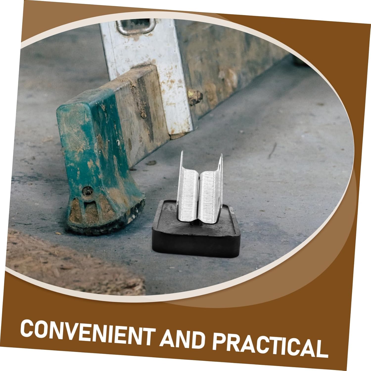 3pcs Ladder Foot Pad Non- Replacement Mat Stable Ladder Feet for Home Use Thickened -Skid Design for Safety Uneven Ground for Enhanced Stability