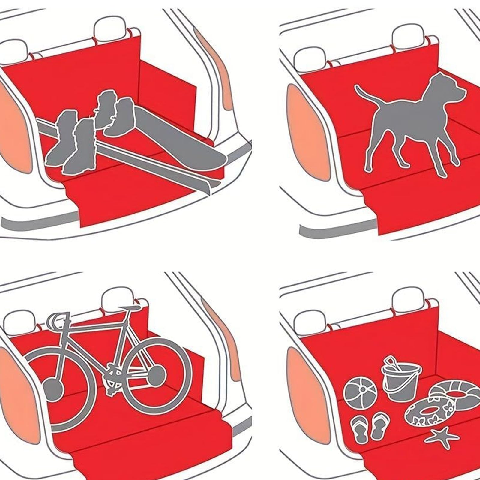 rotection Coffre Voiture Chien, pour VW Golf 8 Golf VIII 2020-2023 2024 2025 2026 Housse de Coffre Imperméable avec Protection Latérale Tapis Coffre Anti-Rayures
