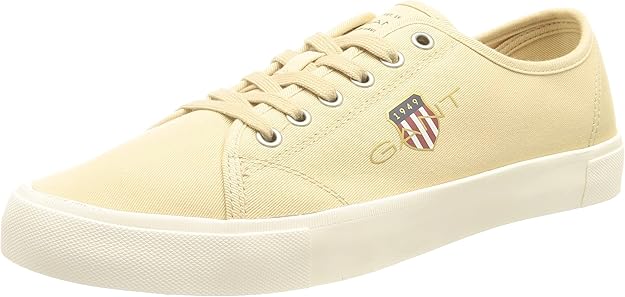 GANT Billox Scarpe Da Ginnastica Uomo – Pelle Morbida E Fodera In Lino – Suola In Gomma, Chiusura Con Lacci – Tacco Piatto, Larghezza Normale