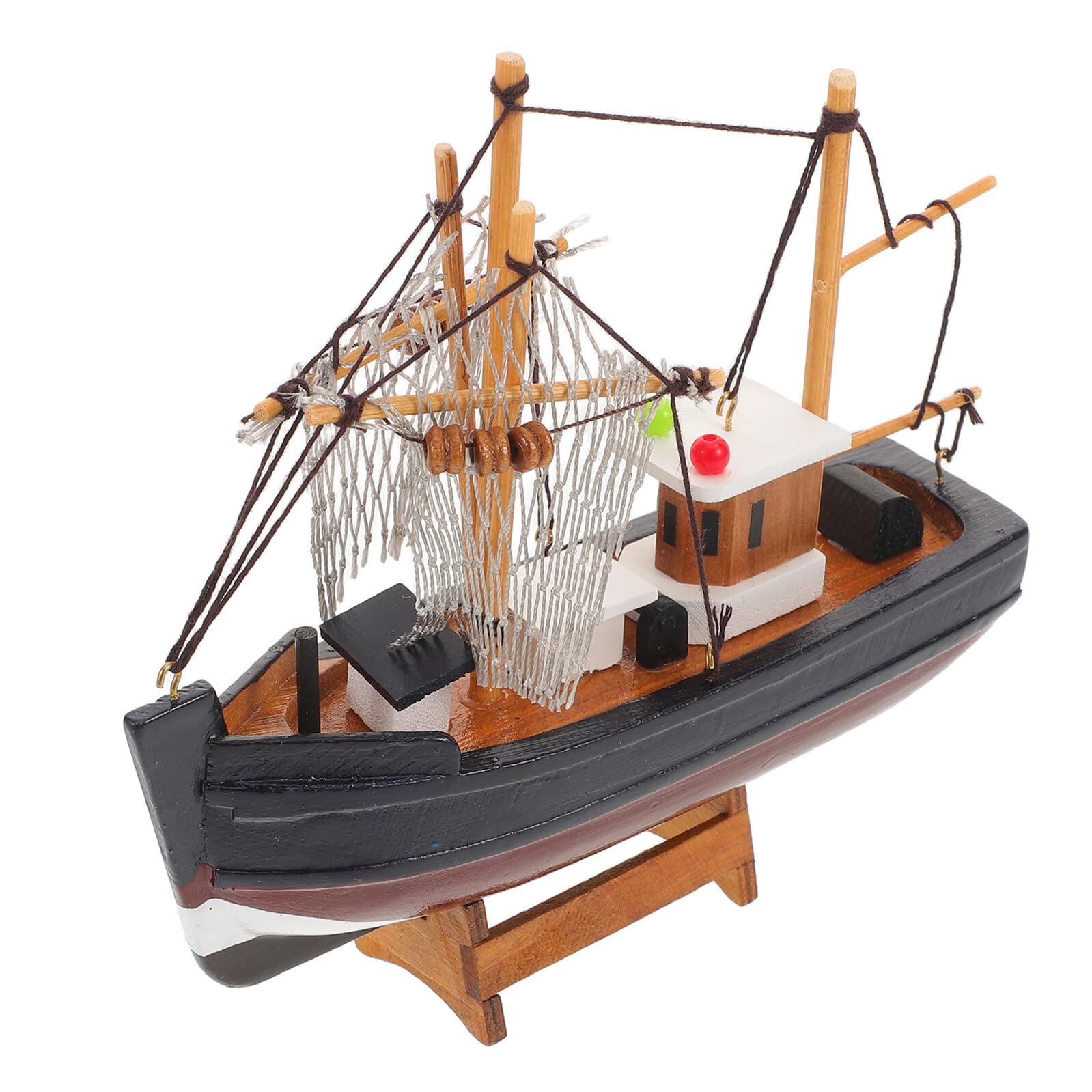 Modelo de vela simulado Gadpiparty de madera miniatura para adornos náuticos de escritorio