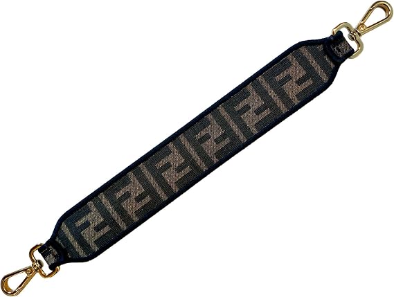 FENDI Roma Amor Embroidered Zucca Canvas Brown Mini Strap