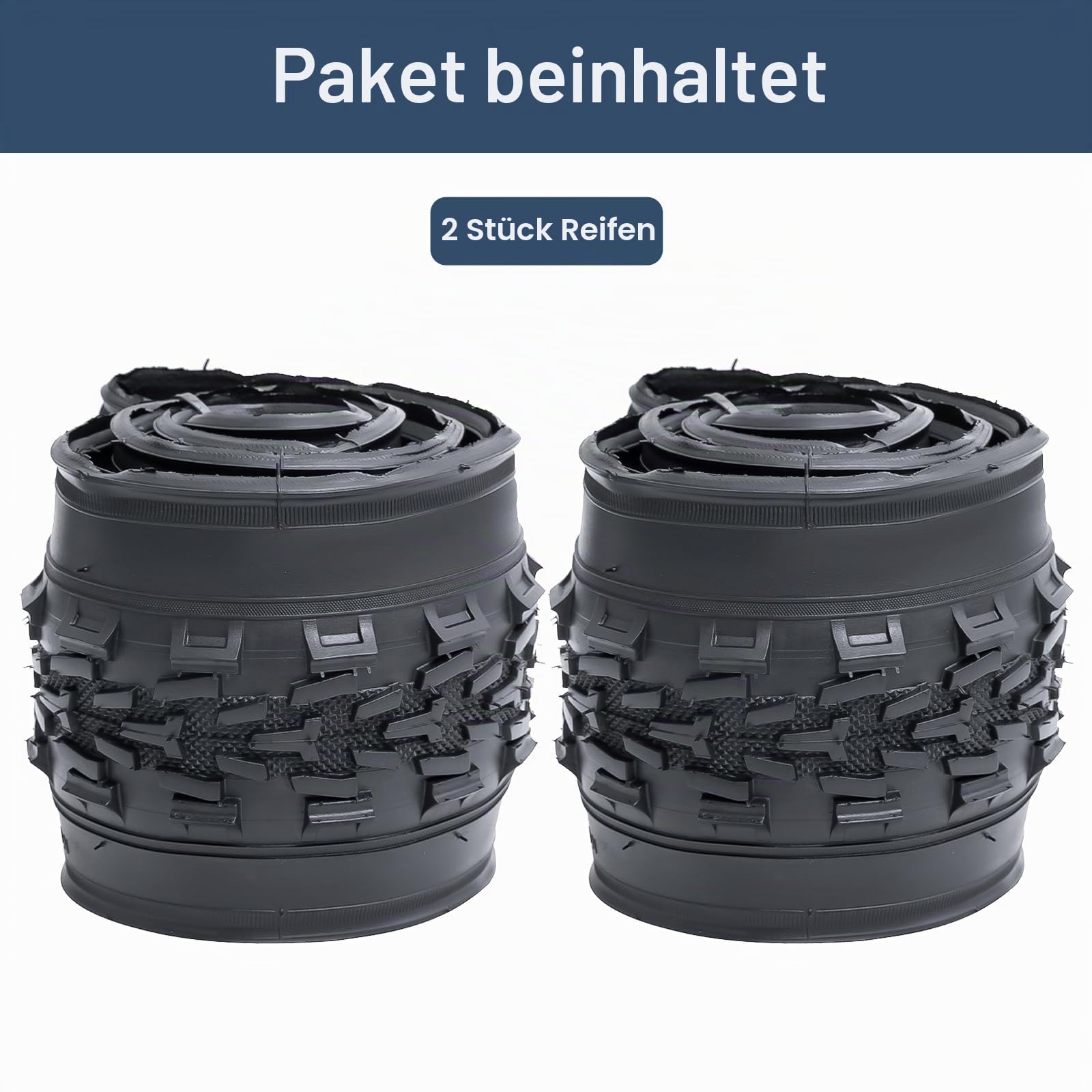 YunSCM 2Pcs Faltbare 20 Zoll Fahrradreifen 20X2.40 Mantel 64-406 kompatibel 20X2.40 Stadt/Straße/Mountainbike Reifen