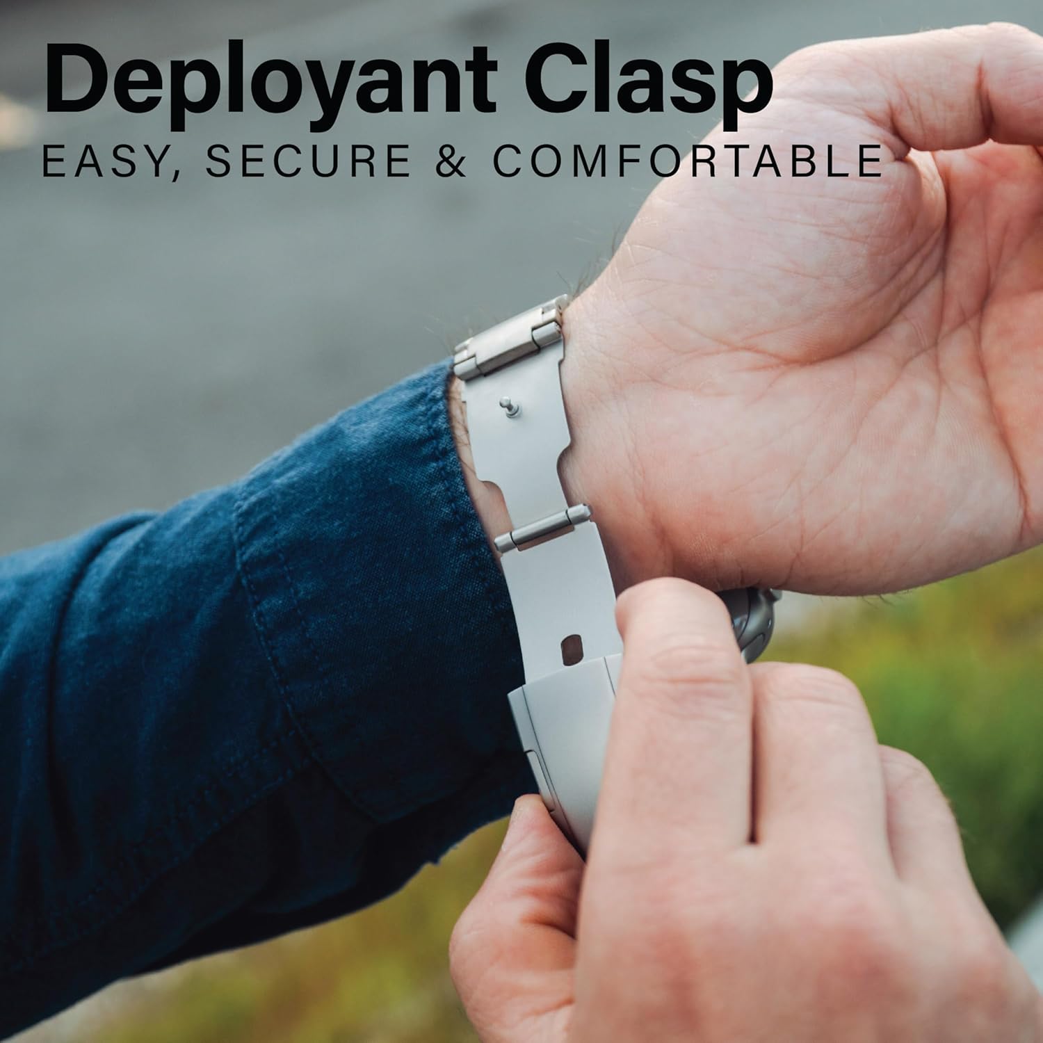 KORDIZ Titanium Watch Band T01 - Fits Apple Watch ULTRA 3 & ULTRA 2/1 (49mm) - Adjustable Titanium Apple Watch Band with Secure Clasp - Premium Color Matching Band (T01 | ULTRA Silver) - Image 8