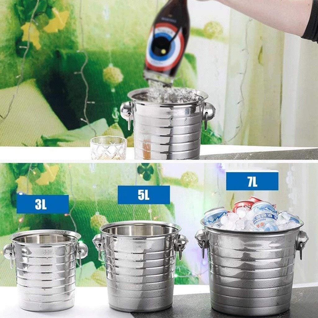 Cubitera Botella Vino Cubo de Hielo Aislado, Cubo de Acero Inoxidable de Doble Pared, Enfriador de Cerveza y Vino para Fiestas, Ideal para el hogar, Bar y Cocina
