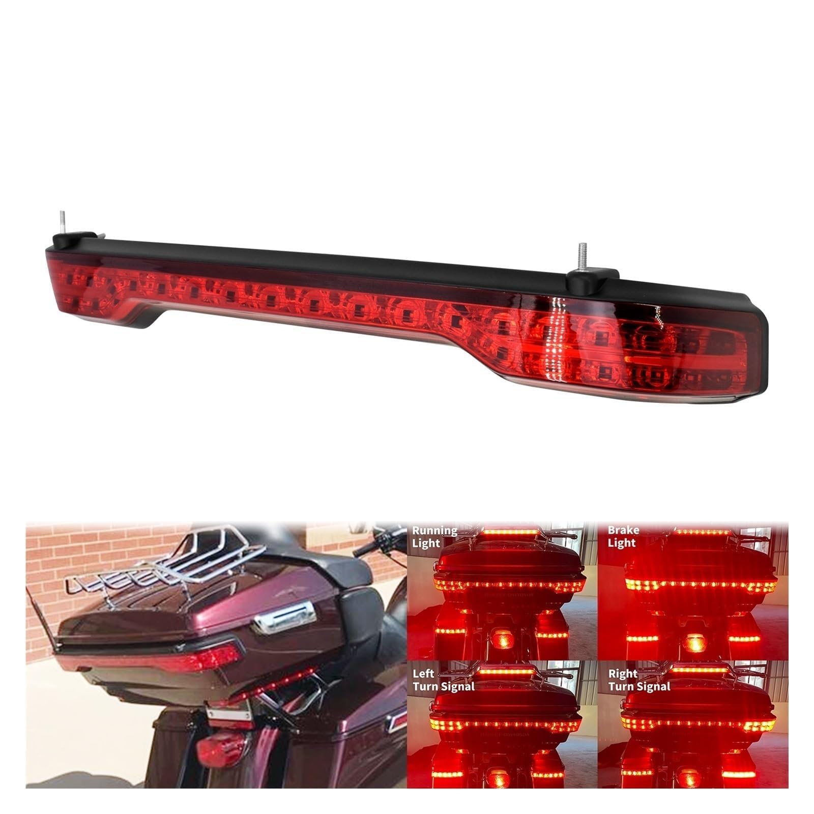 Luz de Freno Trasera Moto Para Harley Touring Para Road glide Para Ultra FLTRU 2020 Luz trasera para motocicleta, luz de freno trasera LED Tour Pack