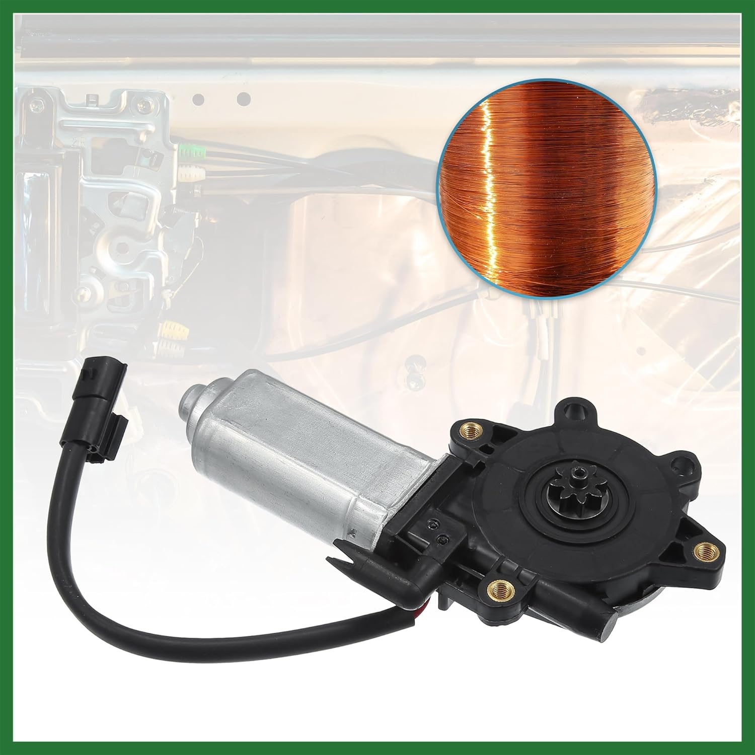 Motoforti Front Right Passenger Side Power Window Lift Motor Fit for Land Rover Discovery - Pack of 1 Black Long-lasting