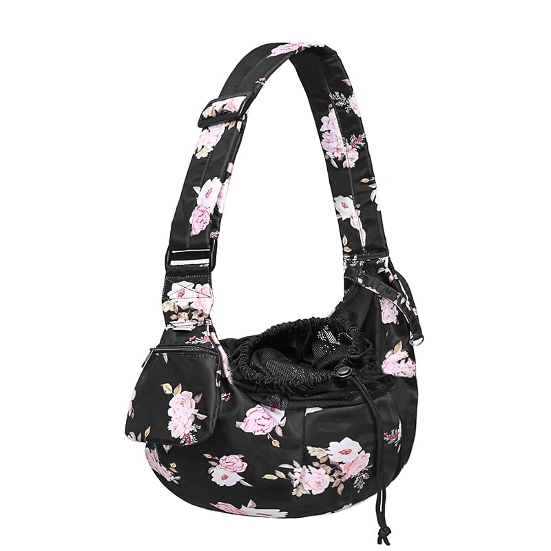 Sling para cães e gatos com malha respirável e alça ajustável Petmolico Pink Rose, 1 unidade