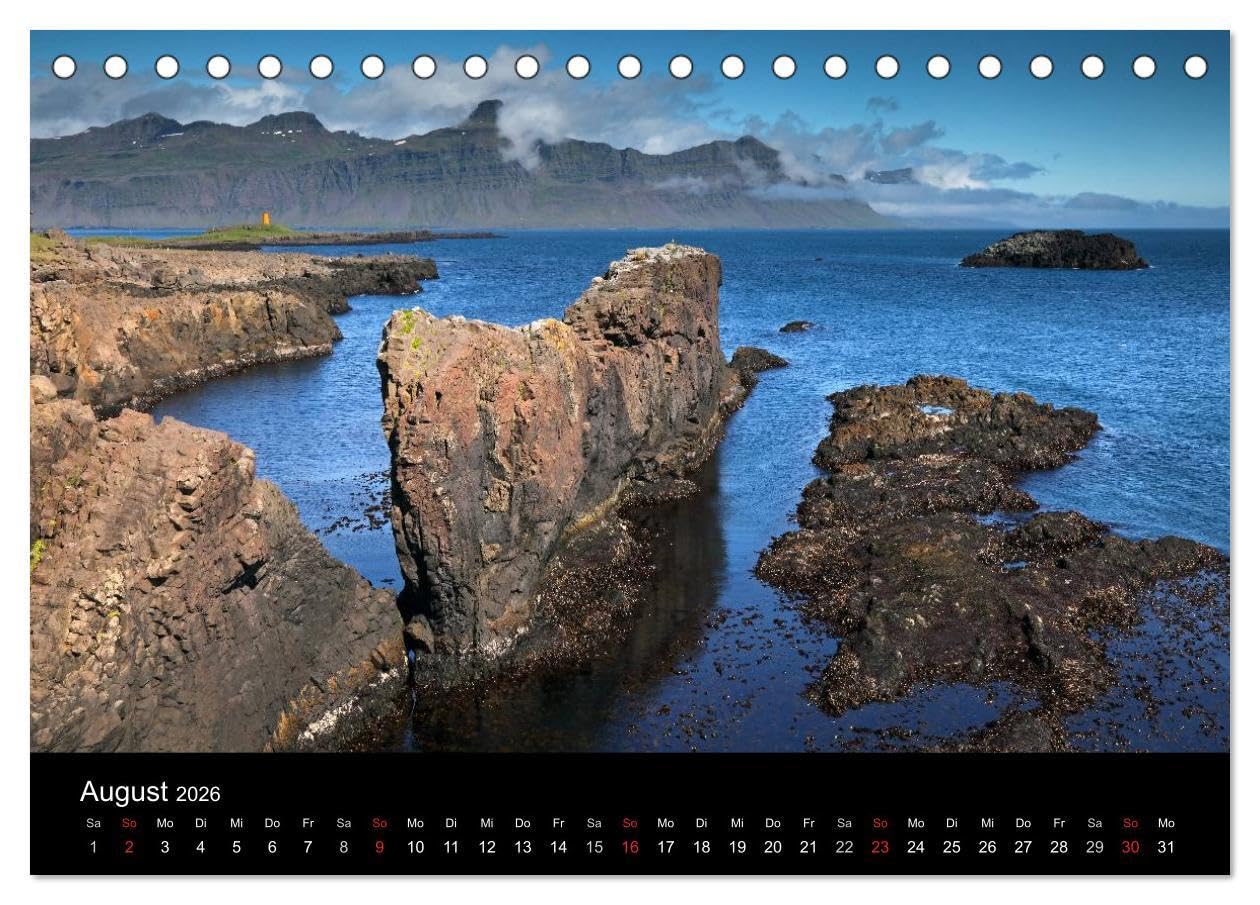 Island - Iceland (Tischkalender 2026 DIN A5 quer), CALVENDO Monatskalender: Bilder von den faszinierenden Landschaften einer großartigen, ... so konzentriert findet. (CALVENDO Natur)