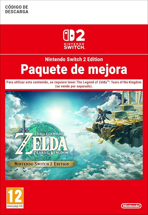 The Legend of Zelda: Tears of the Kingdom | Paquete de mejora a la versión Nintendo Switch 2 - Código de descarga