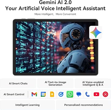 Android 16 Tablet,11 Inch Tablet with 24GB RAM 128GB ROM,Octa-Core T7250 Processor,90Hz Display,8000mAh Battery with Fast Charging & OTG Reverse Charge,Gemini AI Tablets,Smart Camera,
