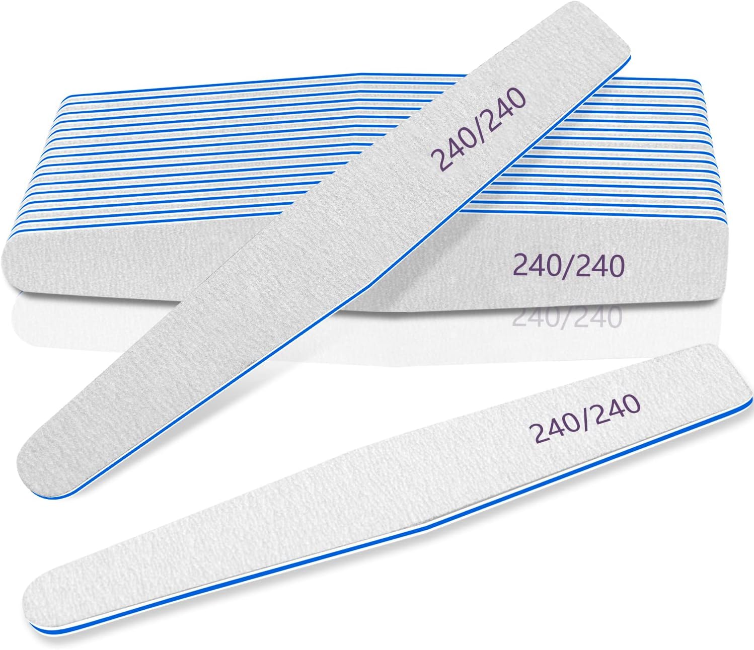 Nail Files, Nail File Professional 12Pcs 100/180 Grit, Nails File