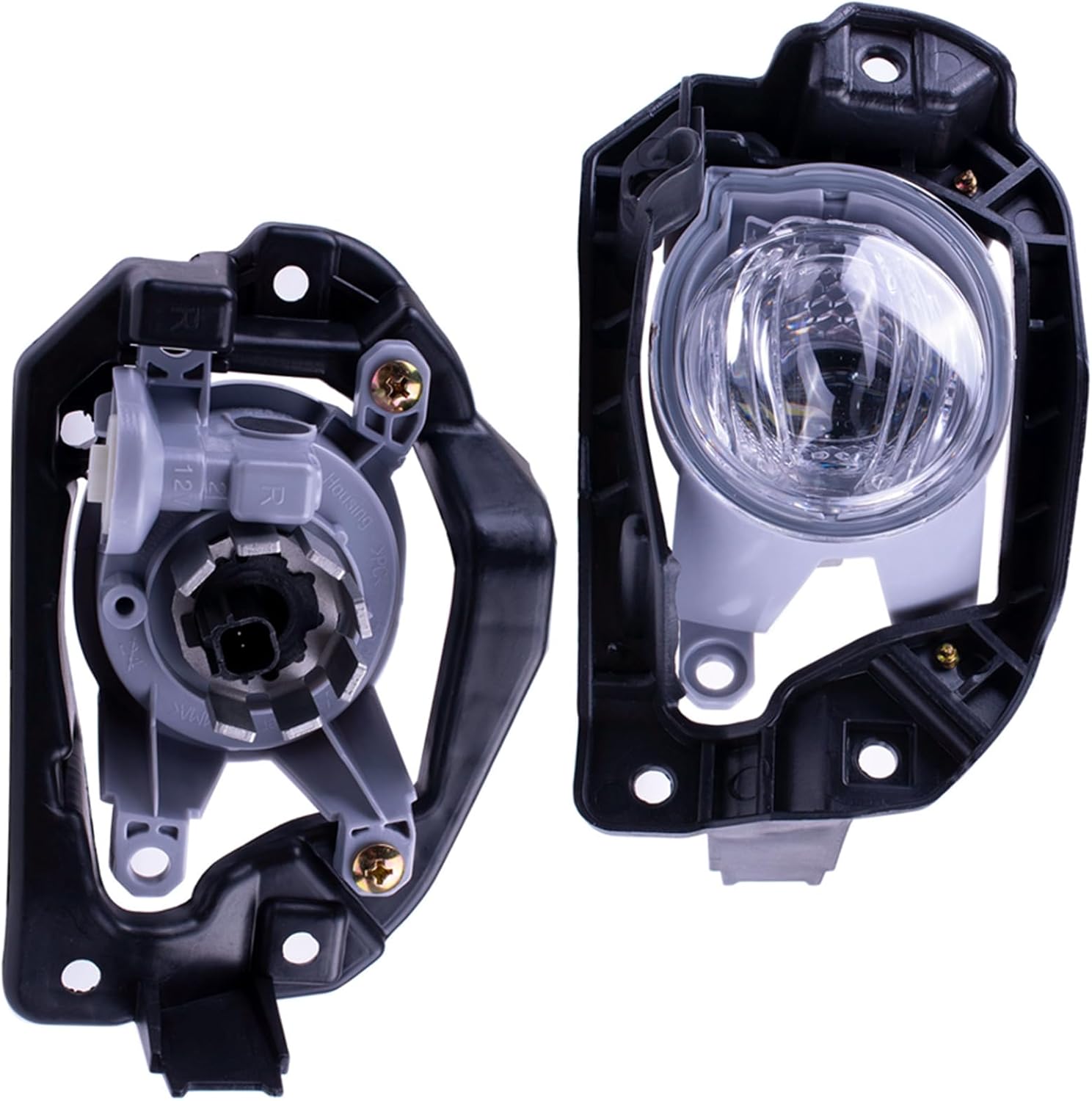 One Set Fog Light Lamps + Covers + Switch + Brackets + Wiring Compatible With Toyota RAV4 2019-2024 Replaces TO1038223 TO1039223 TO1038225 TO1039225 TO2593142 TO2592142 (LED), BLACK