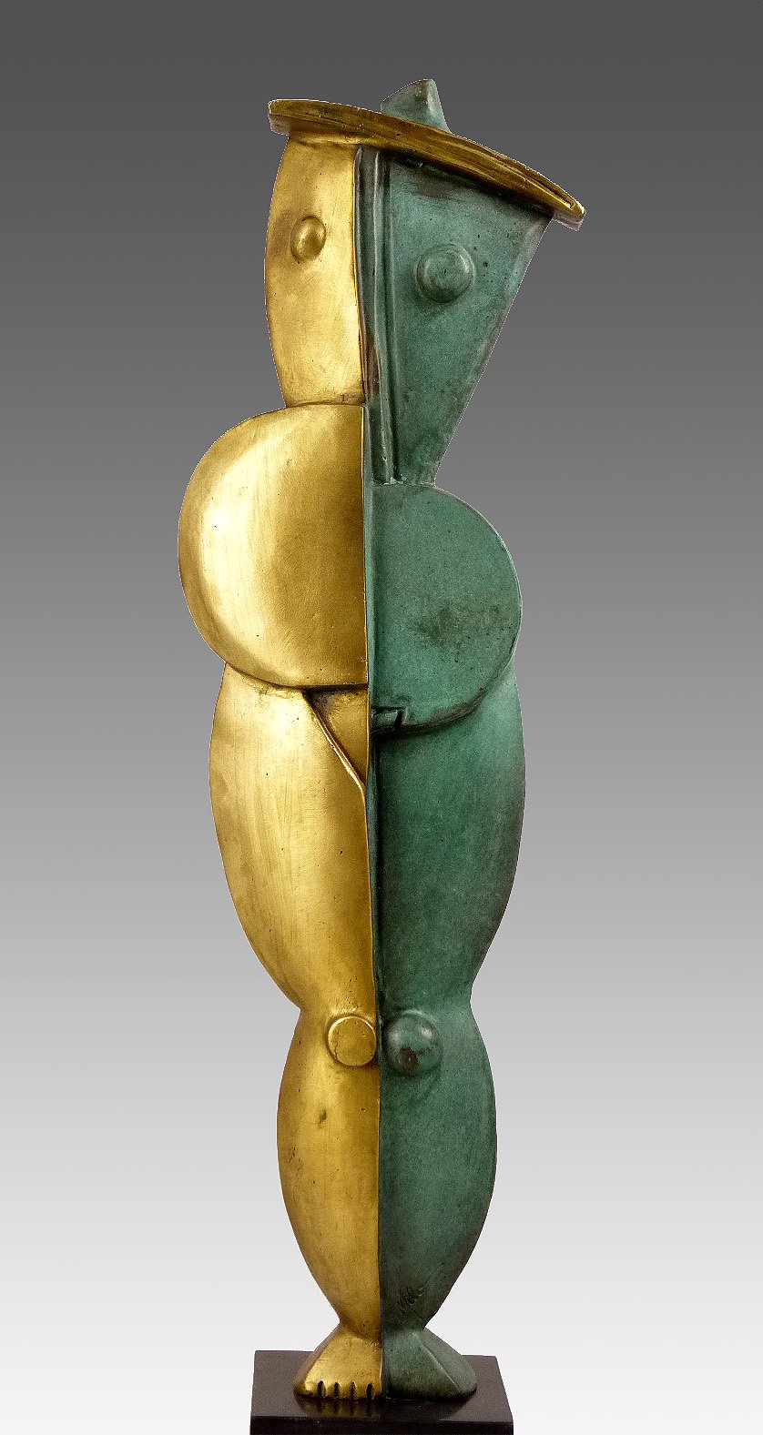 Abstrakte Bronzeplastik - Weiblicher Akt - entworfen von Milo - signiert - Moderne Kunst Skulptur Kaufen - Luxus Wohndeko Figur