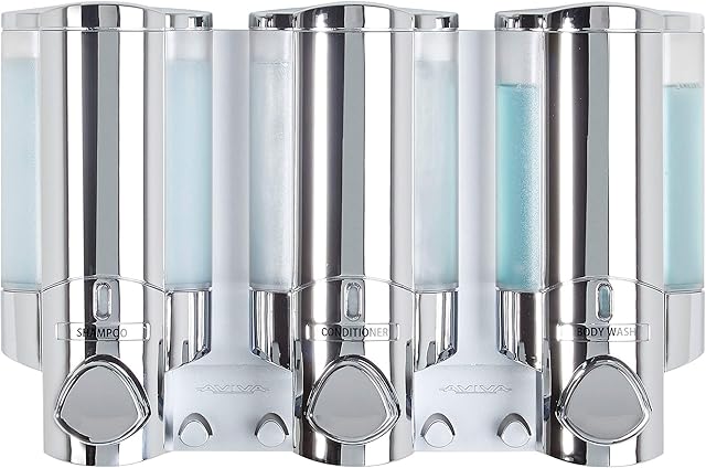 Better Living Aviva Three Chamber Dispenser, Chrome