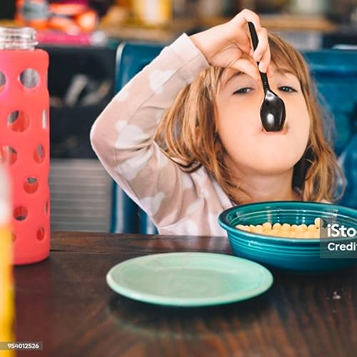 Miniatura 5 de Paquete de 100 cucharas negras cubiertos de plástico desechables utensilios de cocina compostable picnic oficina hogar caja de cubiertos a granel