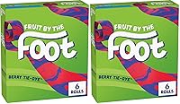 Vista 16 de Fruit by the Foot Snacks con sabor a frutas, teñido anudado de bayas, 4.5 onzas, 6 unidades (paquete de 8)