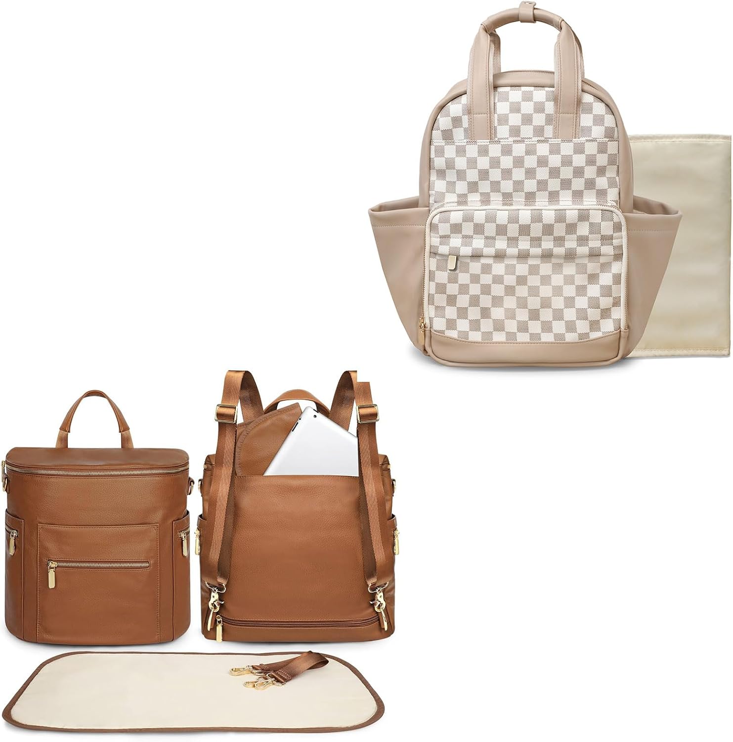 miss fong Small Diaper Bag - Checkered Diaper Bag Baby Diaper Bag Backpack
