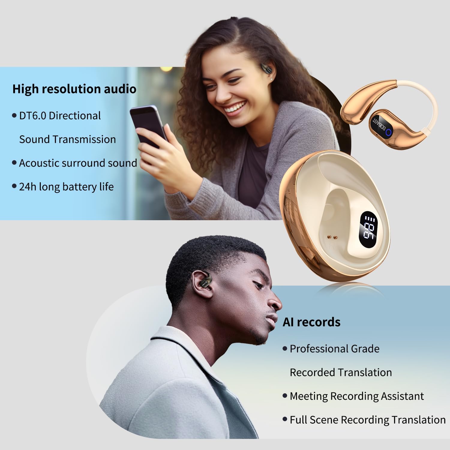 SOBAST S-OW1pro earbuds with high resolution audio features