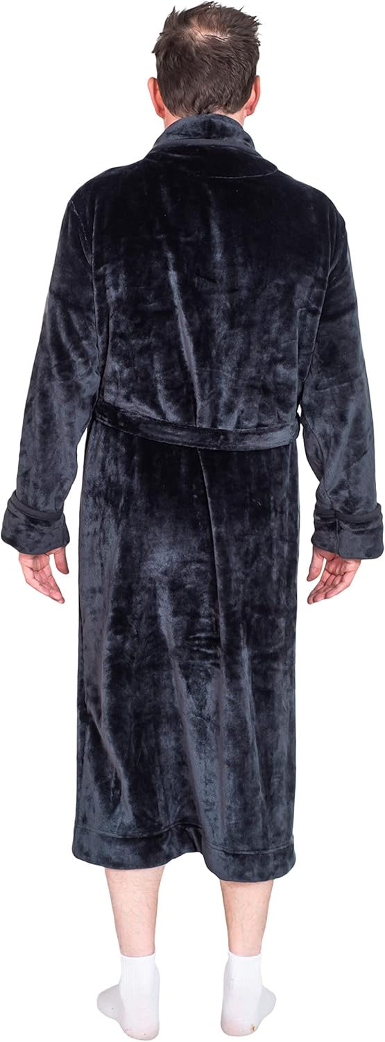 InkPressions Custom Robe Add your Name Text Logo Personalized Plush Embroidered Robes for Mens and Womens