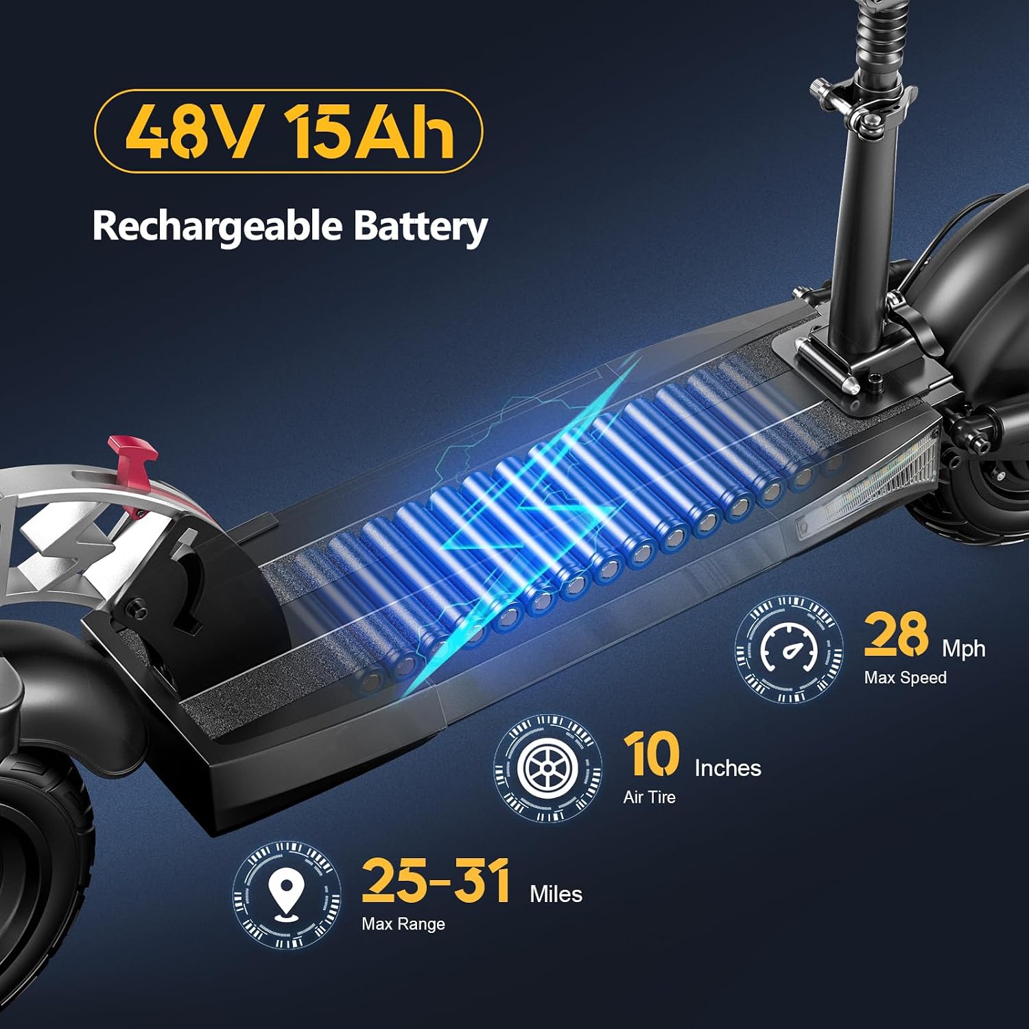 48V 15Ah Battery and Range