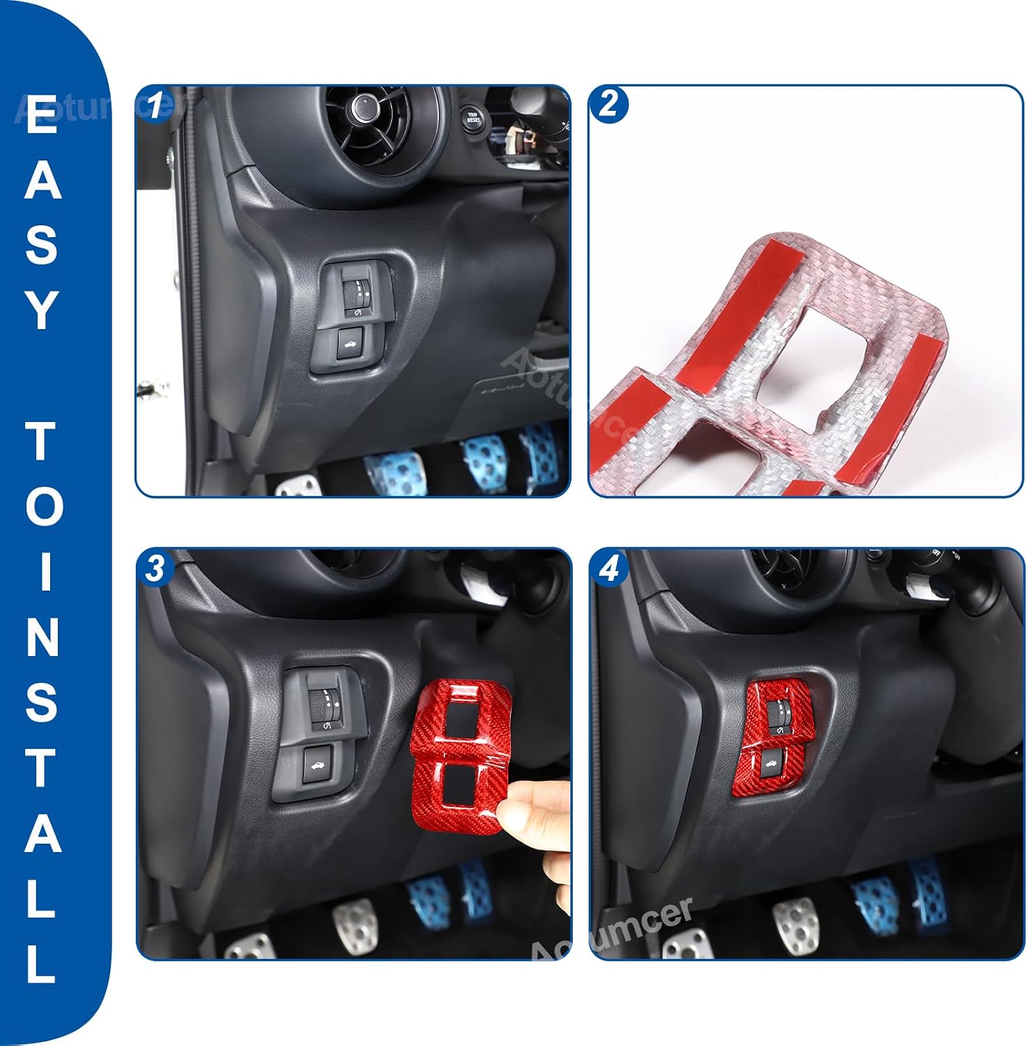 Rear Trunk Switch Panel Trim Frame Fit for Toyot@ 86/Subaru BRZ 2022-2026