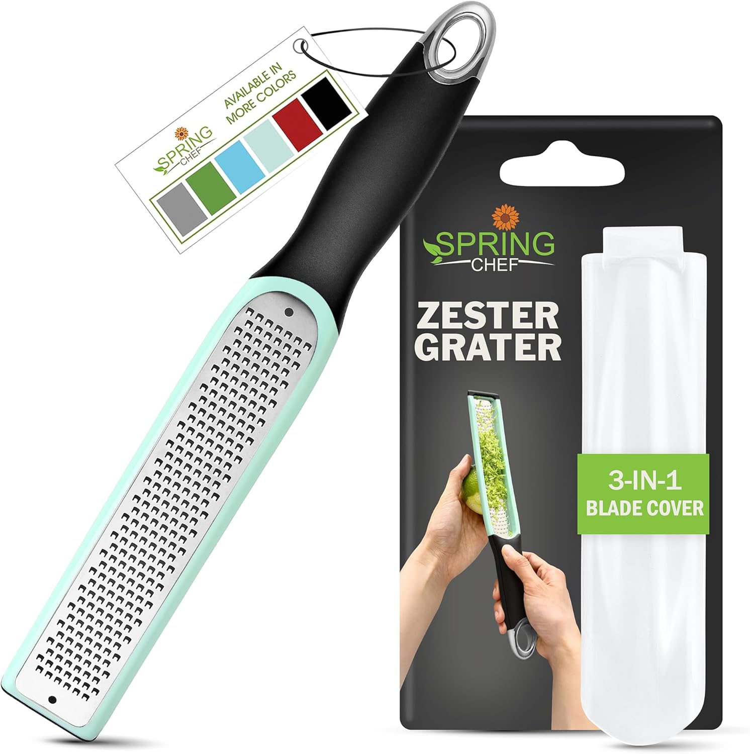 Premium Lemon Zester Grater with Handle - Fruit, Lime, Oran,