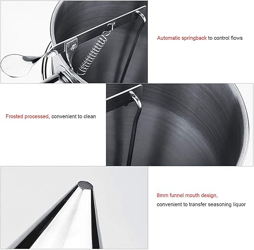 Miniatura 6 de Embudo de pistón para moldes de chocolate, dispensador de masa de panqueques, embudo de confitería de acero inoxidable, embudo para hornear,