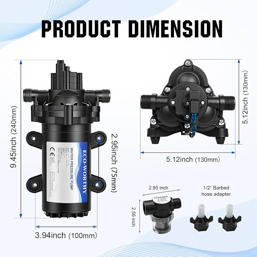 ECO-WORTHY 33-Series Industrial Water Pressure Pump 110V AC 4.0GPM